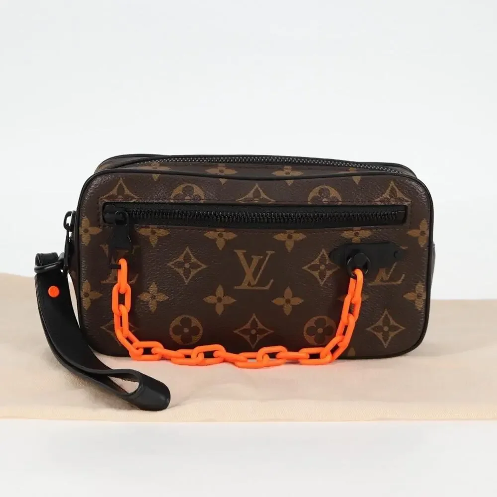 Louis Vuitton Monogram Solar Powered Ray Pochette Volga Clutch Bag Brown